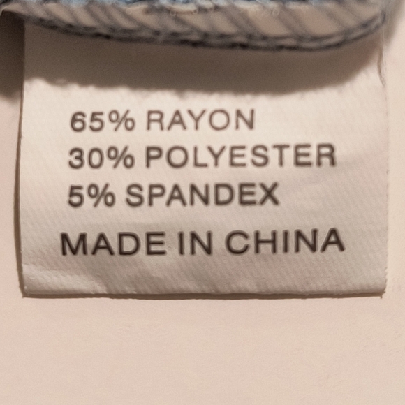 Women's Large Blue W/White Sleeve Stripes Crew Neck Sweater - Picture 10 of 10